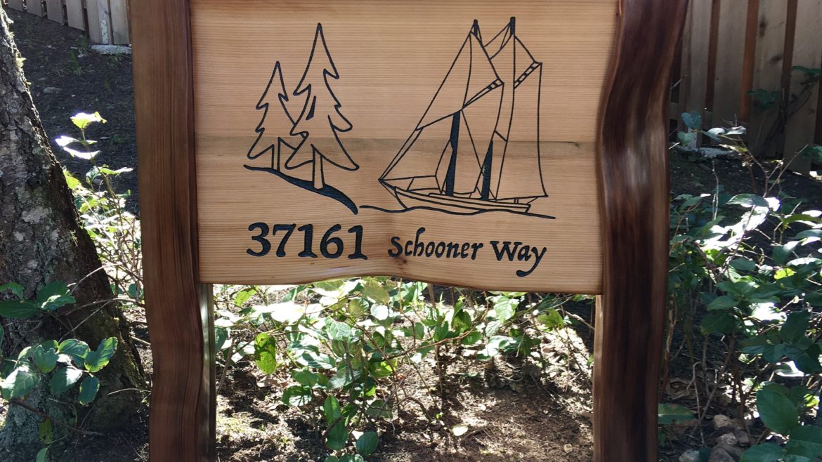 Cattail Address Sign Thuja Wood Art Reclaimed Cedar Furniture Wood