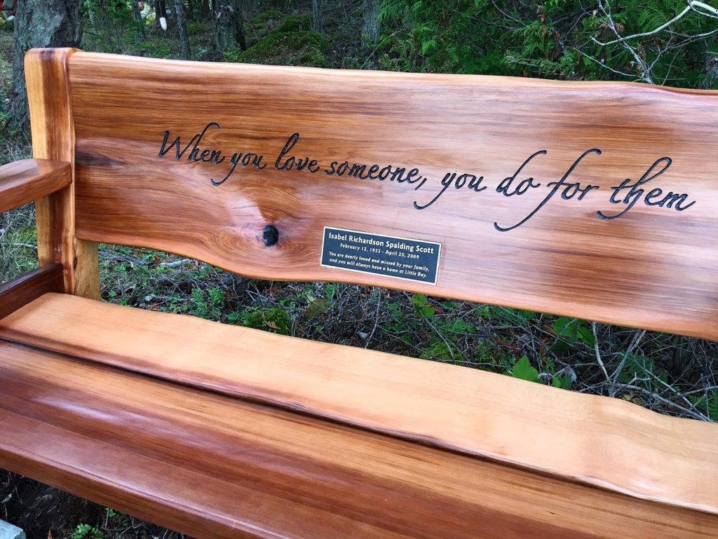 Two Memorial Benches Thuja Wood Art Reclaimed Cedar Furniture Wood