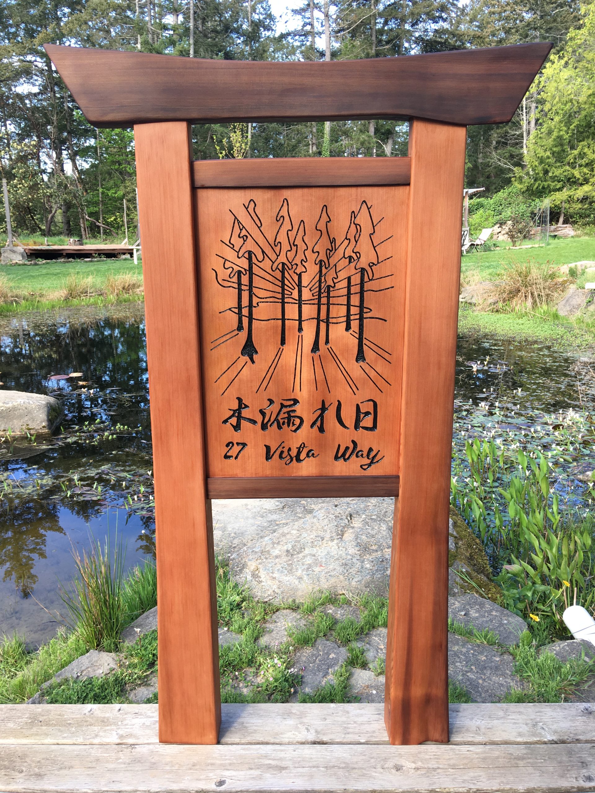 cedar address sign Thuja Wood Art Reclaimed Cedar Furniture Wood